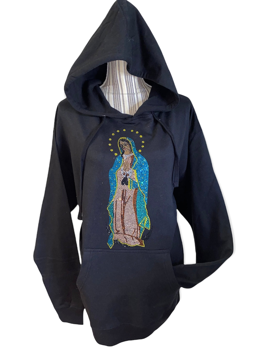 Virgen De Guadalupe Rhinestones Hoodie