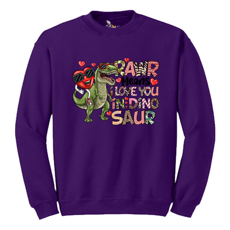 Dinosaur Love Graphic Crewneck