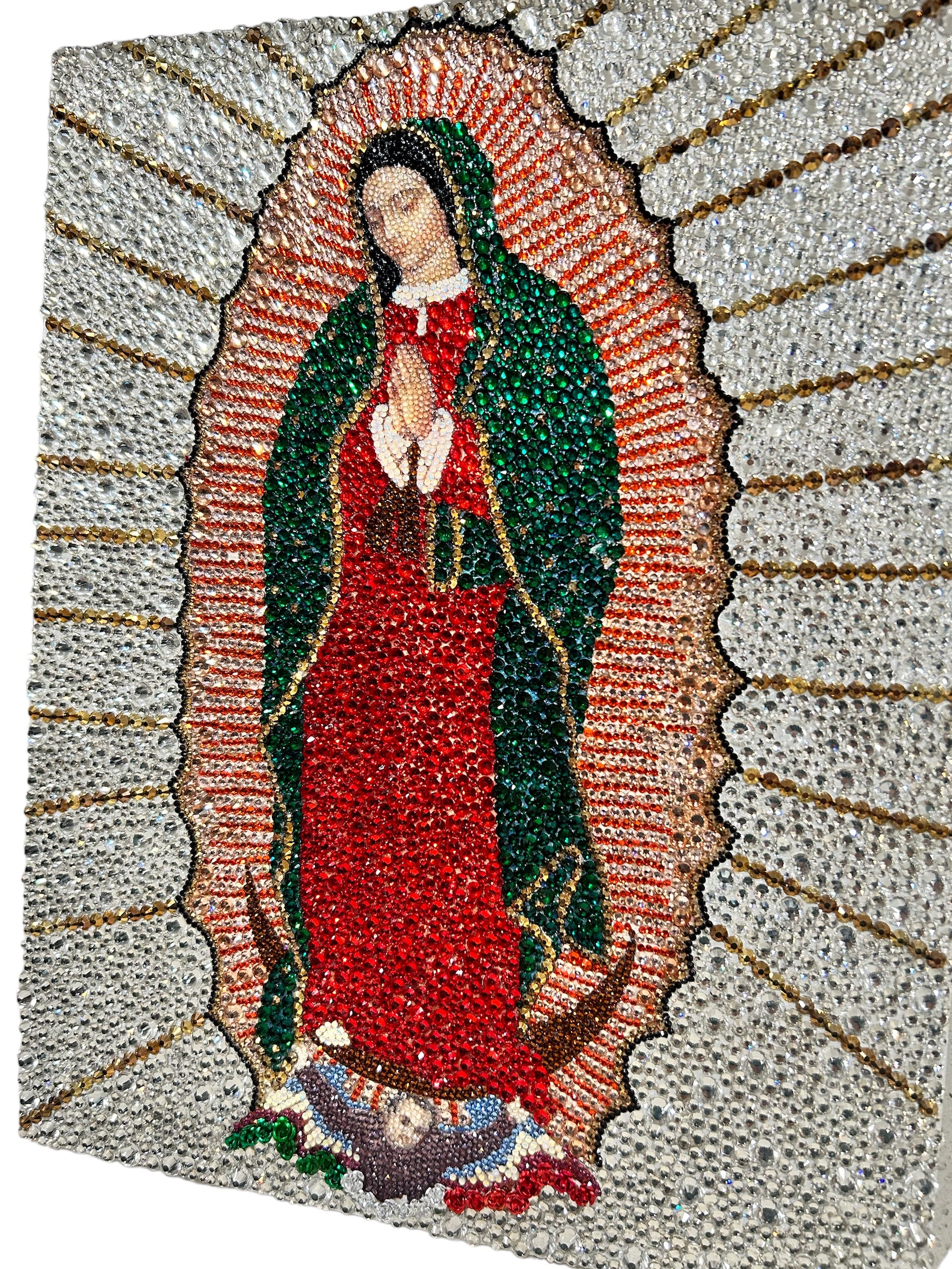 Virgen De Guadalupe Bedazzled Wall Art 11” x 14”