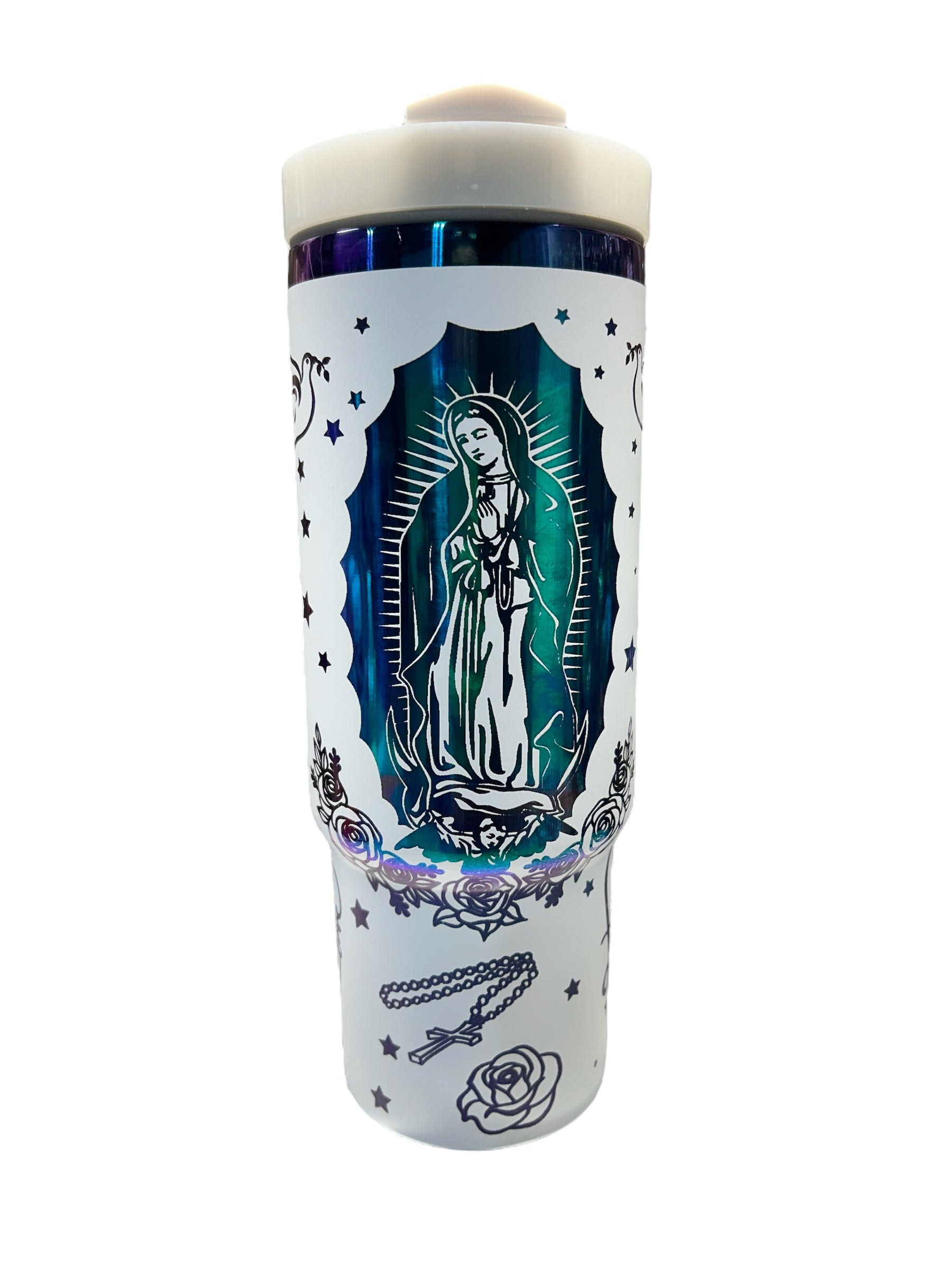 Limited Edition Virgen De Guadalupe Laser Engraved 30oz chroma tumbler