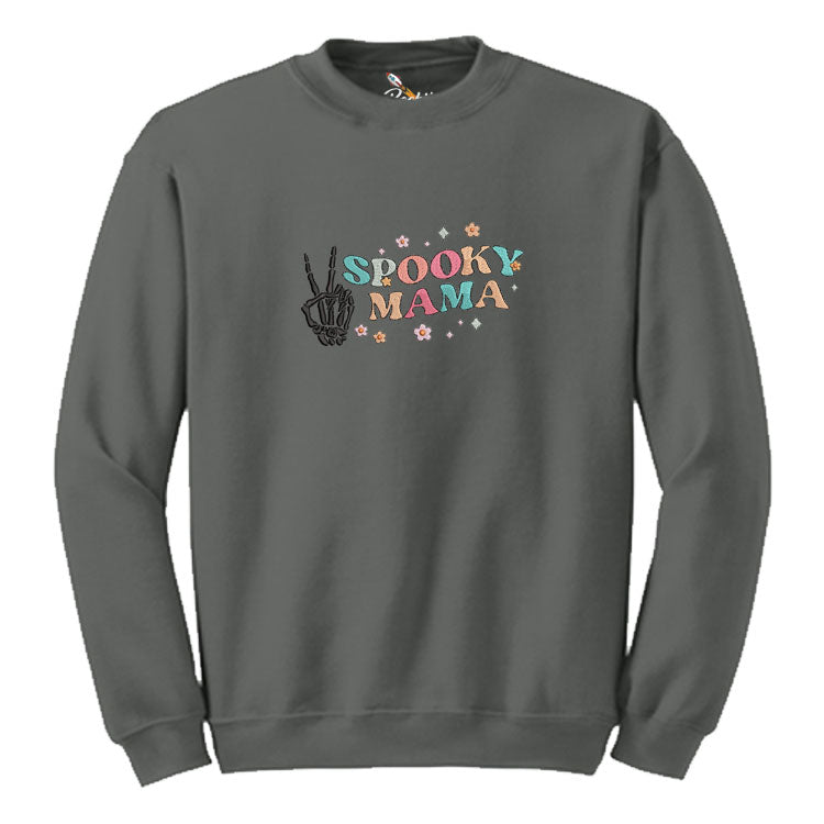 Spooky Mama Embroidered  Sweatshirt