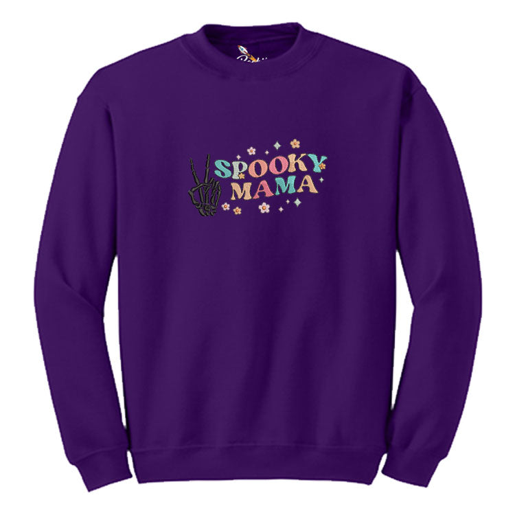 Spooky Mama Embroidered  Sweatshirt