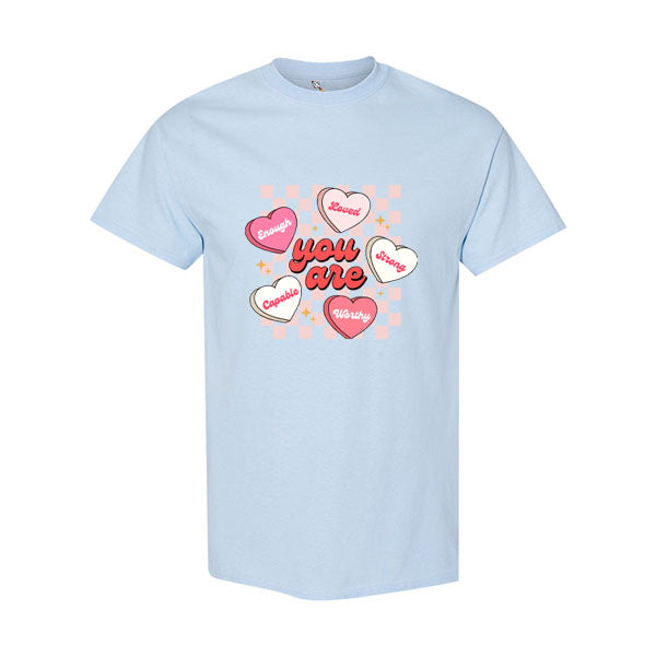 You Are Loved Hearts Graphic Tee