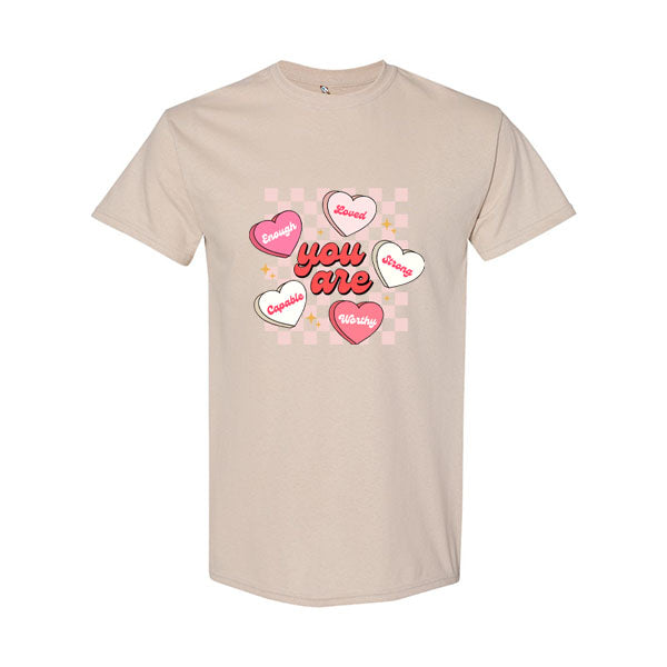 You Are Loved Hearts Graphic Tee