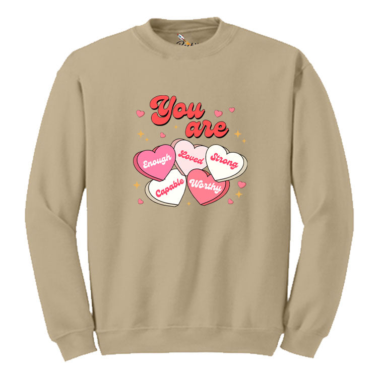 Sweethearts  Words Graphic Sweatshirt