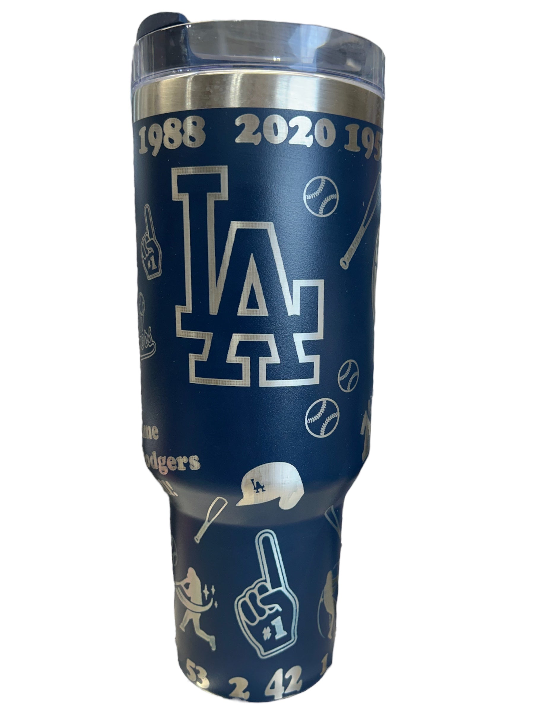 Los Ángeles Dodgers 40oz Leaser Engraved Tumbler.