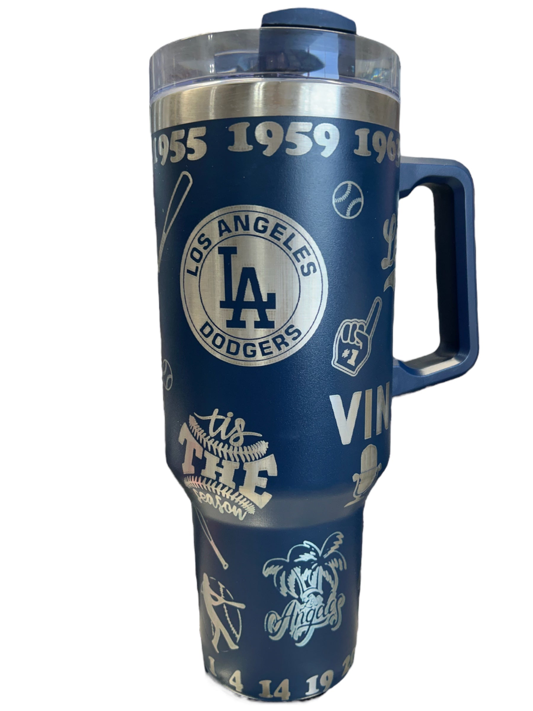 Los Ángeles Dodgers 40oz Leaser Engraved Tumbler.