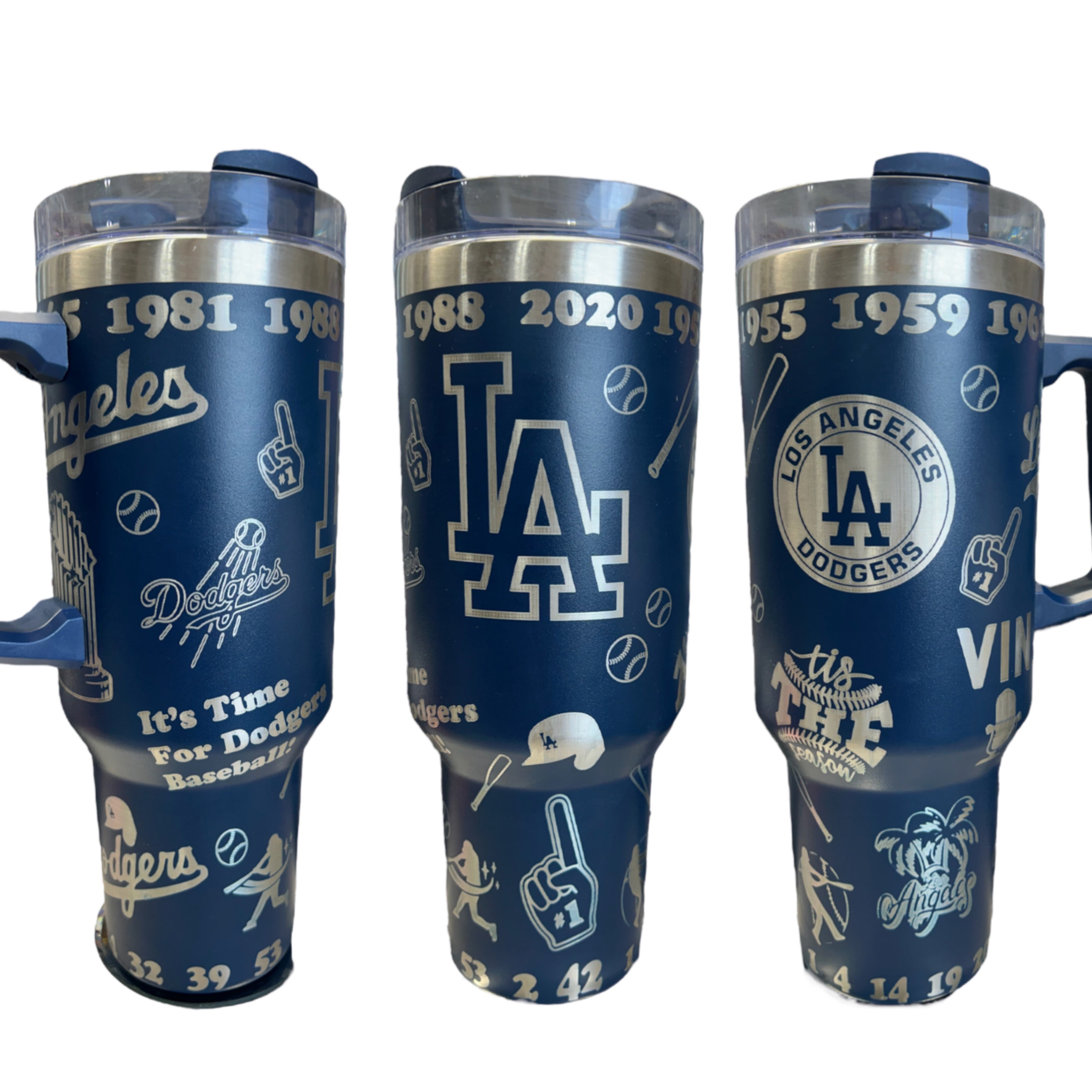 Los Ángeles Dodgers 40oz Leaser Engraved Tumbler.