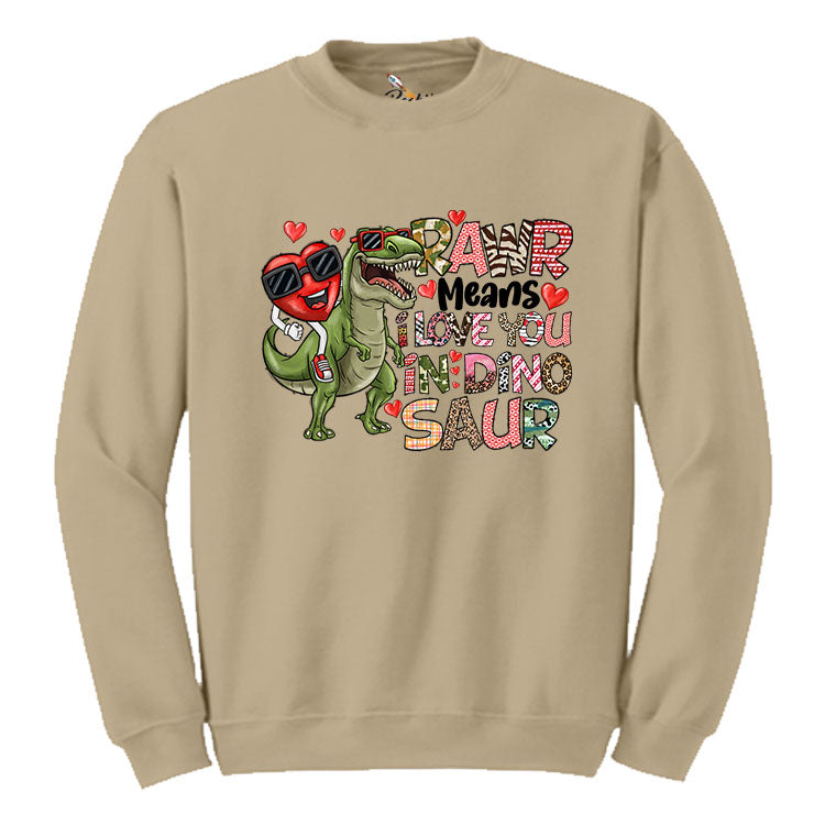 Dinosaur Love Graphic Crewneck