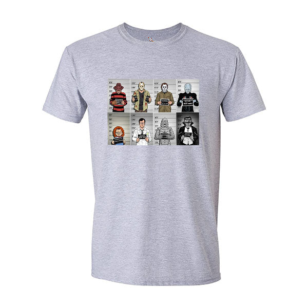 Horror Movies Mugshot Tee