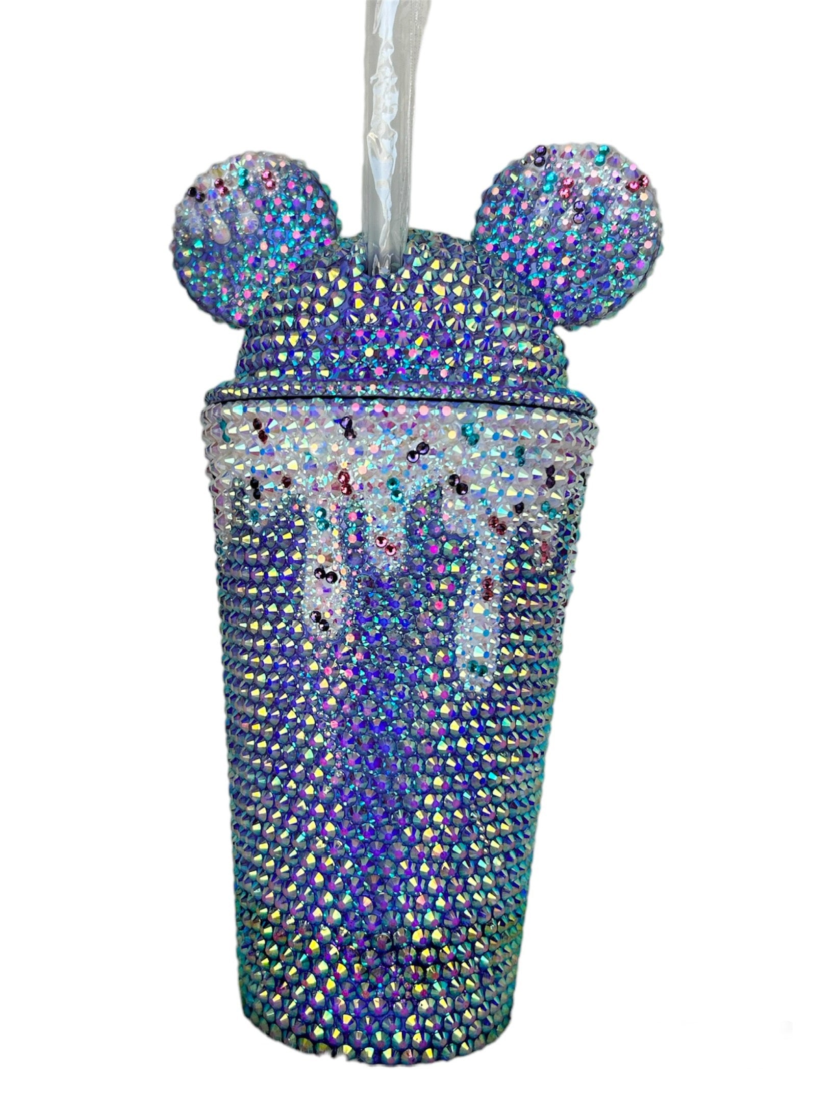 16oz Mickey Inspired Ears lid Bling Tumbler