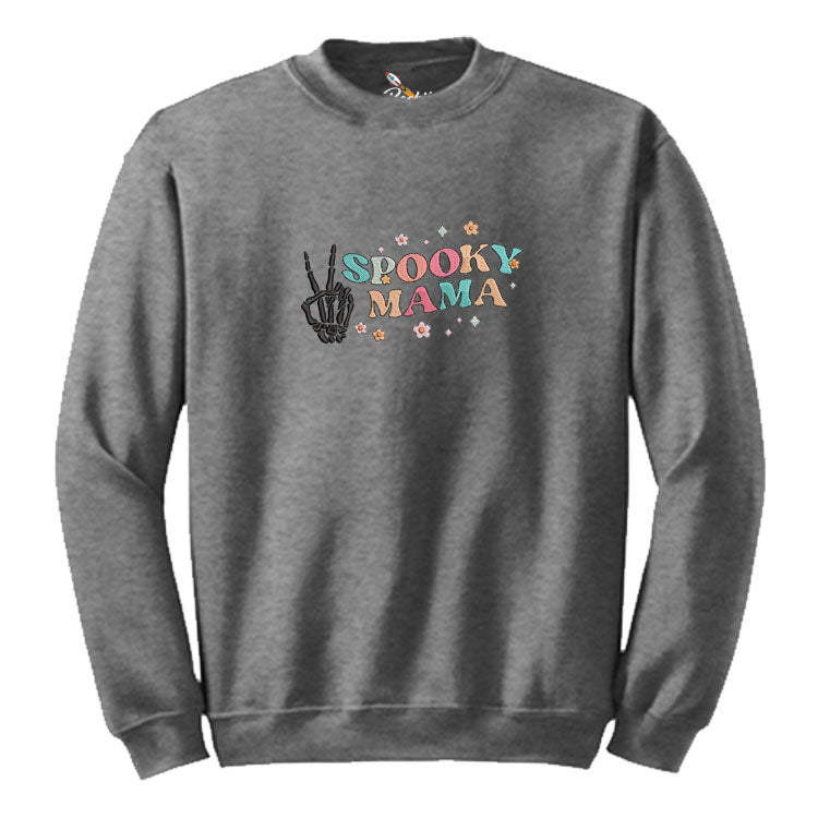 Spooky Mama Embroidered  Sweatshirt